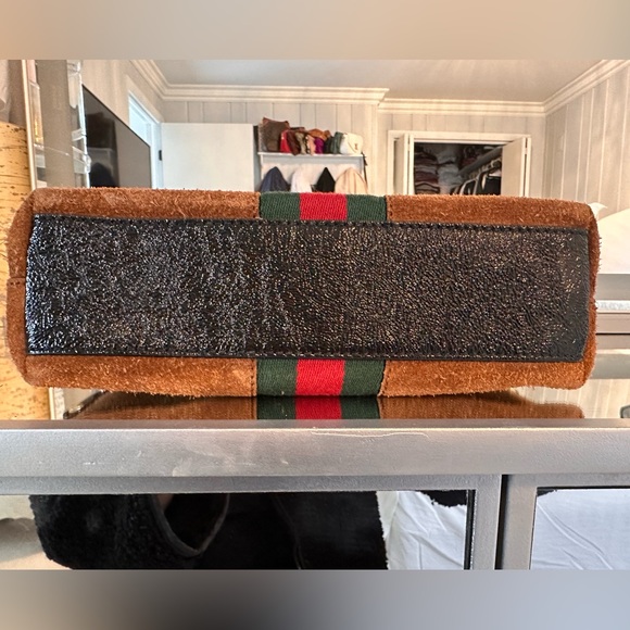 Authentic Gucci Ophidia Cognac Suede Cross Body Bag - Picture 3 of 8